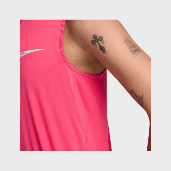 Nike Dri Fit One Training Γυναικεια Αμανικη Μπλουζα Ροζ