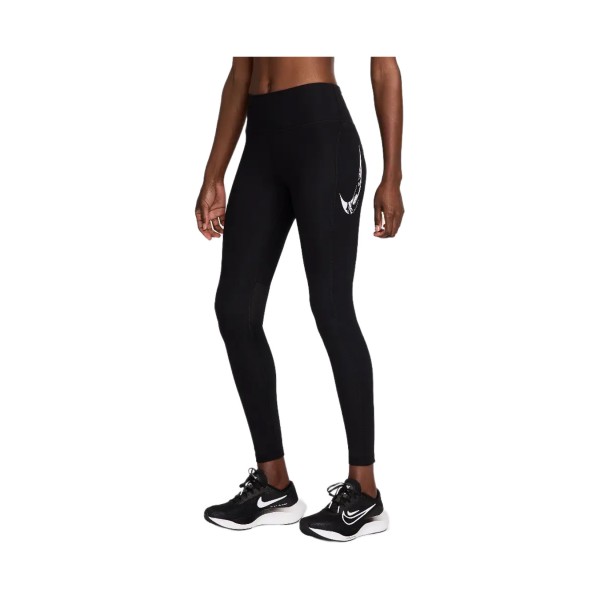 Nike Sportswear Fast Swoosh 7/8 Train Γυναικειο Κολαν Μαυρο