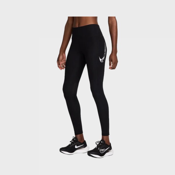 Nike Sportswear Fast Swoosh 7/8 Train Γυναικειο Κολαν Μαυρο