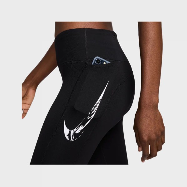 Nike Sportswear Fast Swoosh 7/8 Train Γυναικειο Κολαν Μαυρο