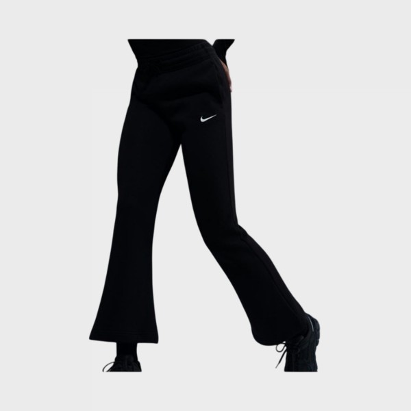 Nike Sportswear Phoenix Fleece Open Leg Γυναικείο Παντελόνι Φορμας Μαυρο