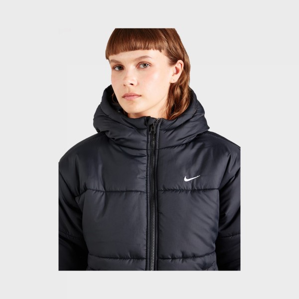 Nike Sportswear Classic Puffer Therma Fit Hooded Realxed Γυναικειo Μπουφαν Μαυρο