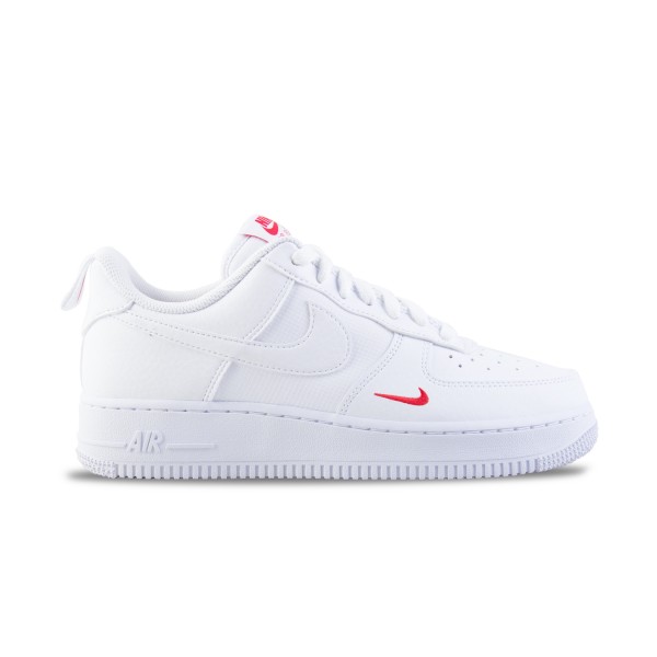 Nike Air Force 07 Red Swoosh Ανδρικο Παπουτσι Λευκο