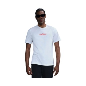 Nike Sportswear Club Swoosh Chest Logo Ανδρικη Μπλουζα Λευκη