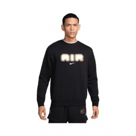 Nike Air Crew Flee Regular Fit Ανδρικη Φουτερ Μαυρη