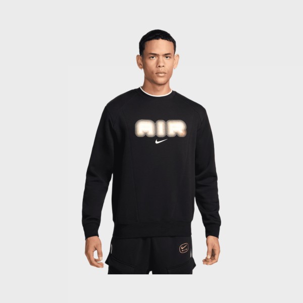 Nike Air Crew Flee Regular Fit Ανδρικη Φουτερ Μαυρη