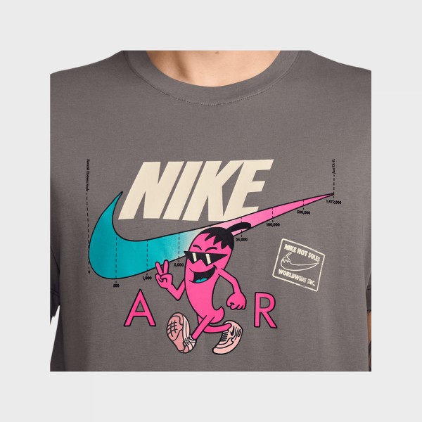 Nikes Sportswear Sole Food Logos Ανδρικη Μπλουζα Γκρι