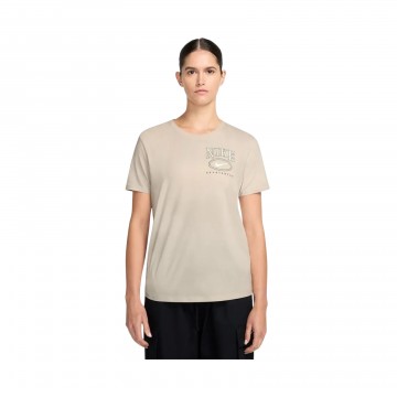 Nike Sportswear Club SS Crew Casual Γυναικεια Μπλουζα Εκρου