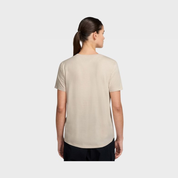 Nike Sportswear Club SS Crew Casual Γυναικεια Μπλουζα Εκρου