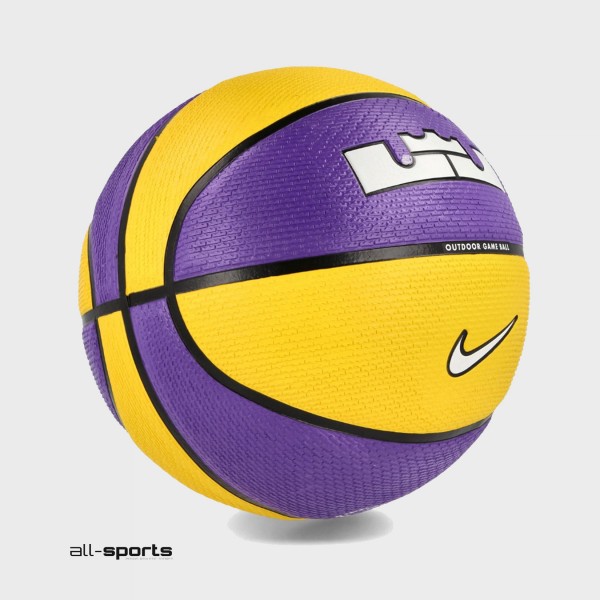 Nike Lebron James Playground 8P 2.0 Lakers Μπαλα Μπασκετ Μωβ - Κιτρινο