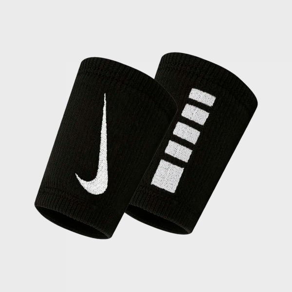Nike Elite Doublewide 2 Τεμαχια Unisex Περικαρπια Μαυρα