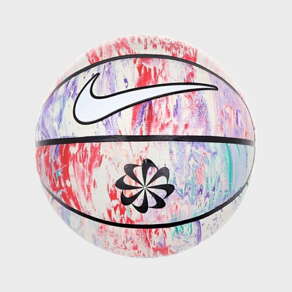 Nike Everyday Playground Next Nature Μπαλα Μπασκετ Λευκο - Πολυχρωμo