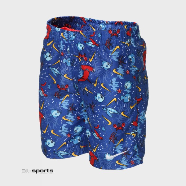 Nike Essentials AOP Volley Shorts 6" Παιδικο Μαγιο Μπλε