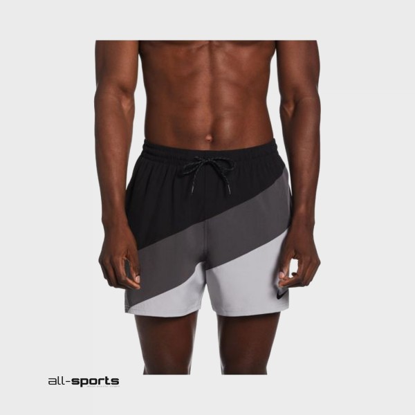Nike Sportswear 5 Inches Volley Style Ανδρικο Μαγιο Μαυρο - Γκρι