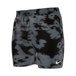 Nike Sportswear 5 Inches AOP Floral Fade Ανδρικο Μαγιο Μαυρο - Γκρι