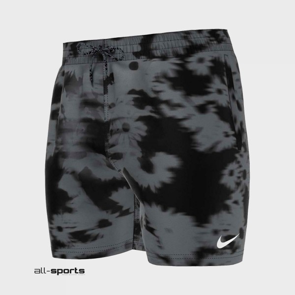 Nike Sportswear 5 Inches AOP Floral Fade Ανδρικο Μαγιο Μαυρο - Γκρι