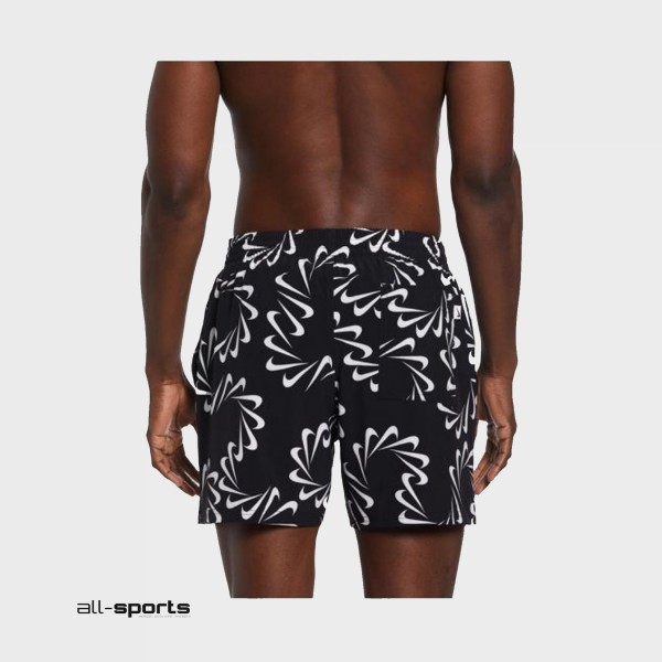 Nike Sportswear 5 Inches All Over Print Ανδρικο Μαγιο Μαυρο