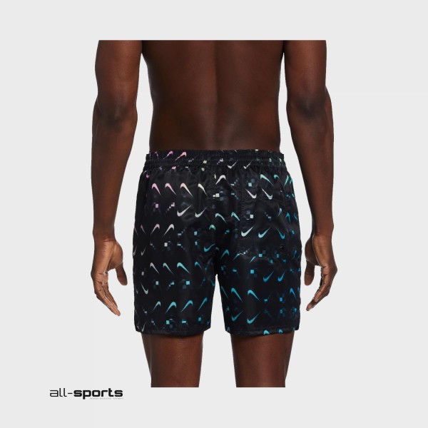 Nike Sportswear 5 Inches AOP Logo Ανδρικο Μαγιο Μαυρο