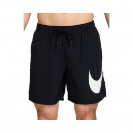 Nike Swim Breaker Fully Lined 7In Big Swoosh Ανδρικο Μαγιο Μαυρο