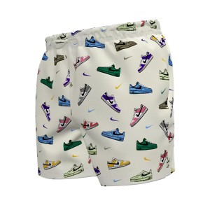 Nike Swim Essentials 5IN Volley Style Air Shoes Pirnt Ανδρικο Μαγιο Ιβουαρ
