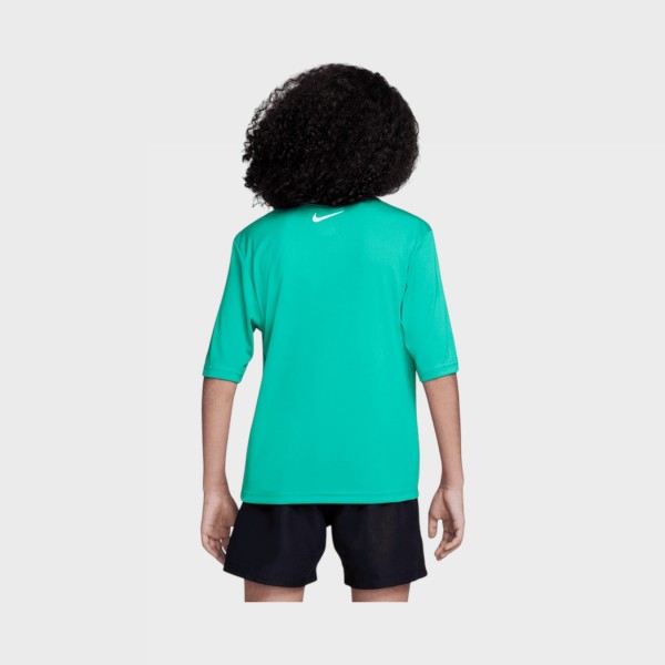Nike Swim Swoosh Waffle Dri Fit Hydroguard Παιδικη Μπλουζα Πρασινη