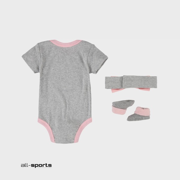 Nike Baby Box Set Βρεφικο Σετ Γκρι - Ροζ