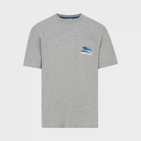 Protest PRTJAKE Riding Waves Graphic Back Ανδρικη Μπλουζα Γκρι