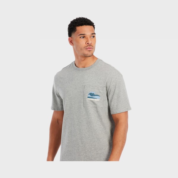 Protest PRTJAKE Riding Waves Graphic Back Ανδρικη Μπλουζα Γκρι