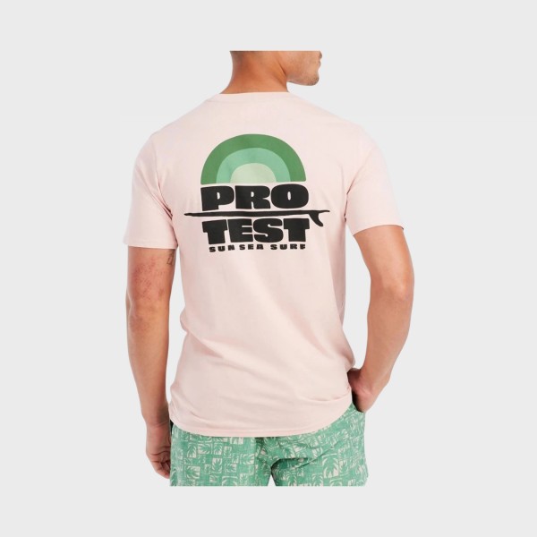 Protest PRTBAIO Sun Sea Surf Graphics Ανδρικη Μπλουζα Ροζ