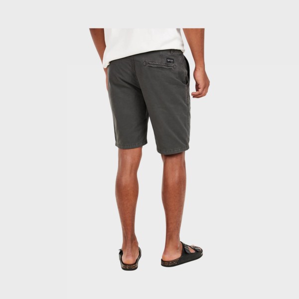 Protest PRTCOMIE Casual Soft Denim Above Knees Ανδρικη Βερμουδα Γκρι