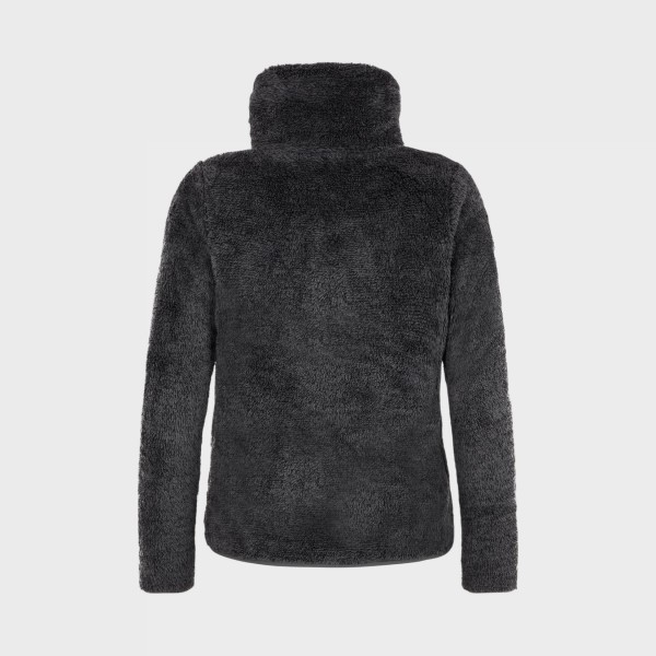 Protest Riri Fleece High Collar Pockets Γυναικεια Ζακετα Μαυρη