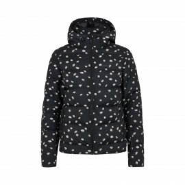Protest PRTDAYLILY AOP Hooded Regular Fit Γυναικειο Μπουφαν Σκι Μαυρο
