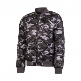 Protest Kiran Outewear Camo Crew Neck Ανδρικο Μπουφαν Μαυρο - Γκρι