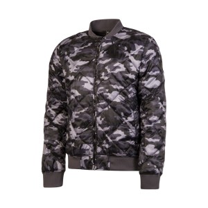 Protest Kiran Outewear Camo Crew Neck Ανδρικο Μπουφαν Μαυρο - Γκρι