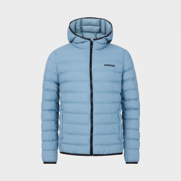 Protest PRTBASSO Outdoor Puffer Colar Hooded Ανδρικο Μπουφαν Ανοιχτο Μπλε