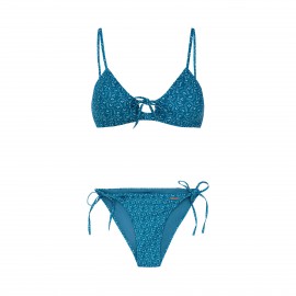 Protest  PRTXAVI Bralette AOP Pvre Green Γυναικειο Σετ Μαγιο Μπλε - Λευκο