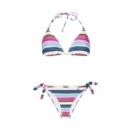 Protest PRTBANDITA Triangle Pvre Green Bikini Γυναικειο Σετ Μαγιο Ροζ - Μπλε - Λευκο