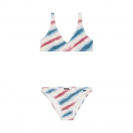 Protest  PRTJOA Striped Triangle Bikini Εφηβικο Σετ Μαγιο Ροζ - Μπλε