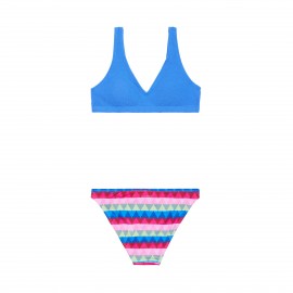 Protest PRTCREEK Bralette Top Sporty Shape Σετ Παιδικο Μπικινι Μπλε - Ροζ 