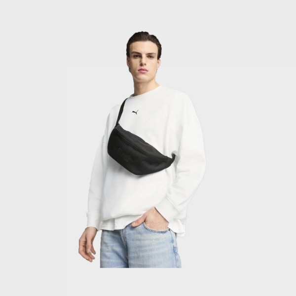 Puma Essentials Total Black Τσαντα Μεσης Μαυρη