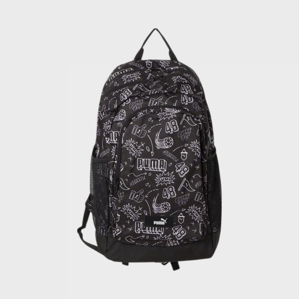 Puma Academy AOP 27 Λιτρα Unisex Τσαντα Πλατης Μαυρο - Λευκο