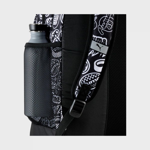 Puma Academy AOP 27 Λιτρα Unisex Τσαντα Πλατης Μαυρο - Λευκο