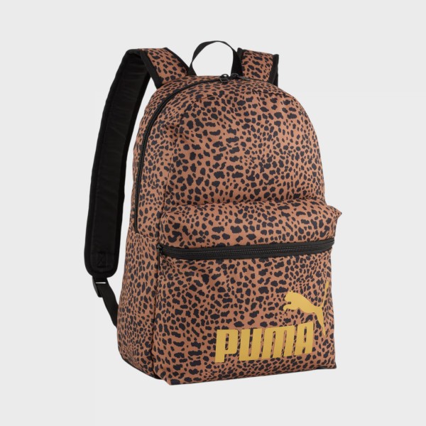 Puma Phase 22 Λιτρα Animal Prints Unisex Τσαντα Πλατης Μαυρο - Καφε