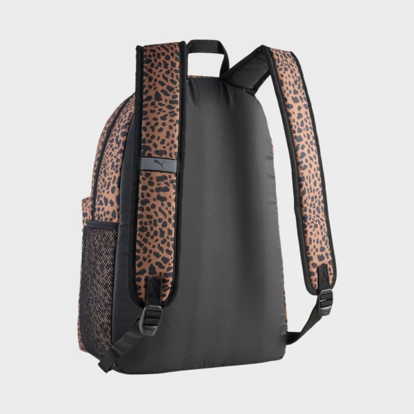 Puma Phase 22 Λιτρα Animal Prints Unisex Τσαντα Πλατης Μαυρο - Καφε