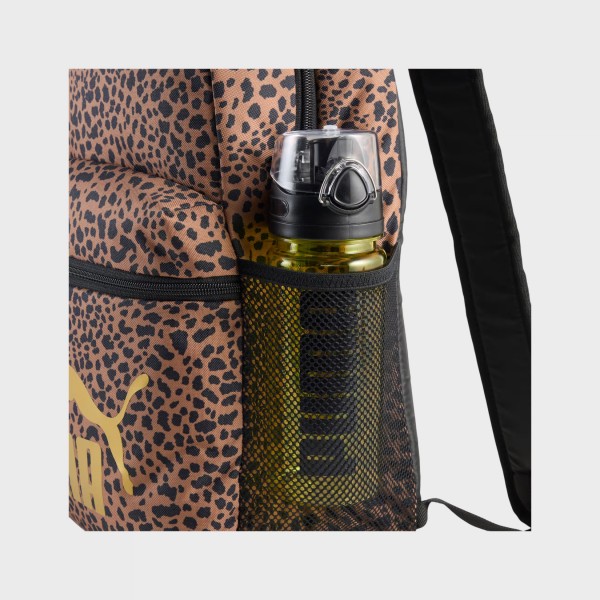 Puma Phase 22 Λιτρα Animal Prints Unisex Τσαντα Πλατης Μαυρο - Καφε