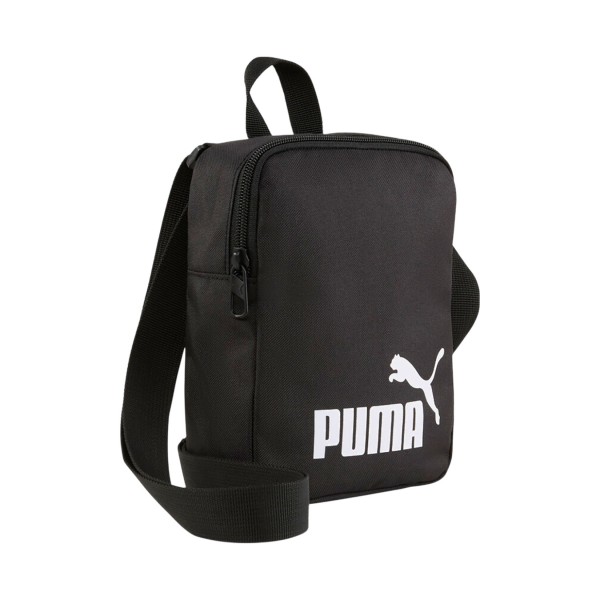 Puma Phase Portable Cat Logo Unisex Τσαντα Χιαστι Μαυρη