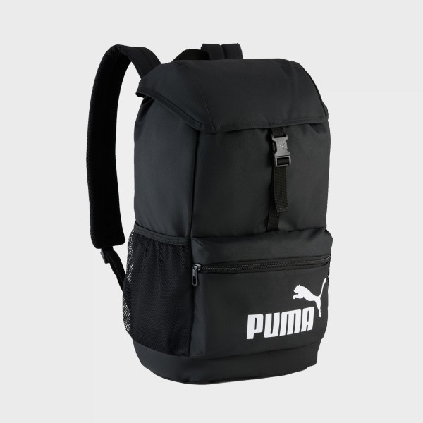 Puma Phase Hooded 20 Λιτρα Casual Unisex Τσαντα Πλατης Μαυρη