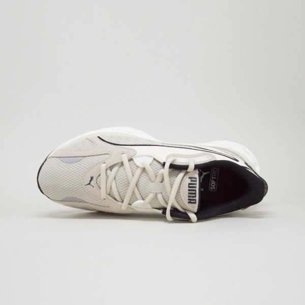 Puma SoftRide Frequence Running Low Ανδρικο Παπουτσι Μπεζ - Μαυρο