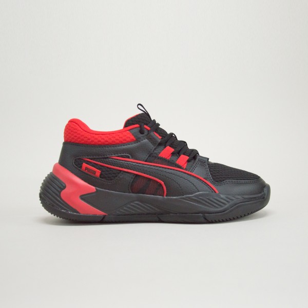 Puma UpRoar JR Basket Mid Μπασκετικο Εφηβικο Παπουτσι Μαυρο - Κοκκινο