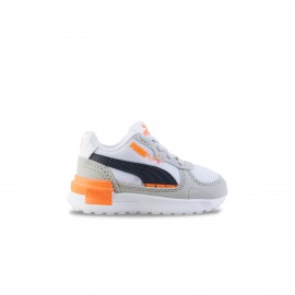 Puma Graviton AC Running Low Suede Βρεφικο Παπουτσι Γκρι - Πορτοκαλι